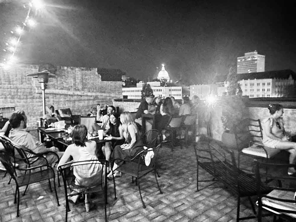 Photo of the Rooftop at Old Capitol Inn with view of downtown Jackson, MS